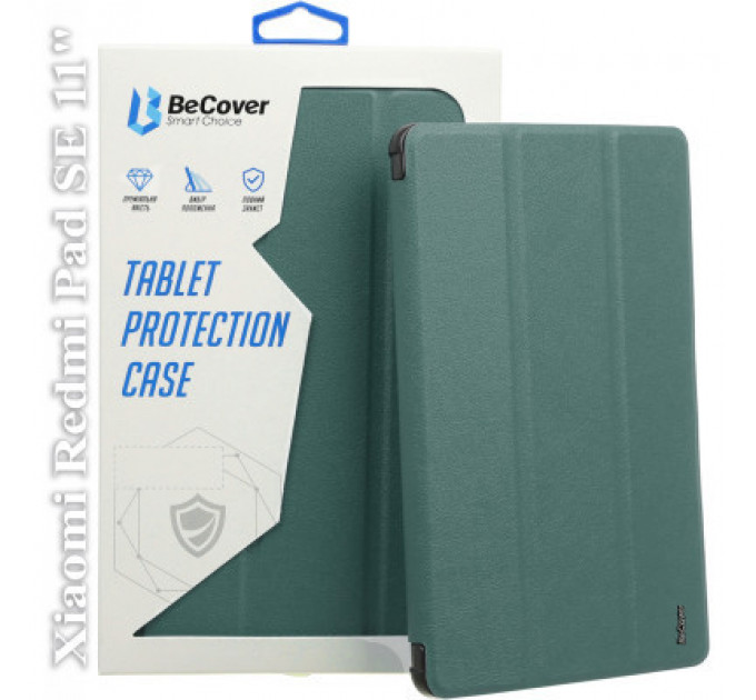 Чохол до планшета BeCover Soft Edge Stylus Mount Xiaomi Redmi Pad SE 11" Dark Green (710782)
