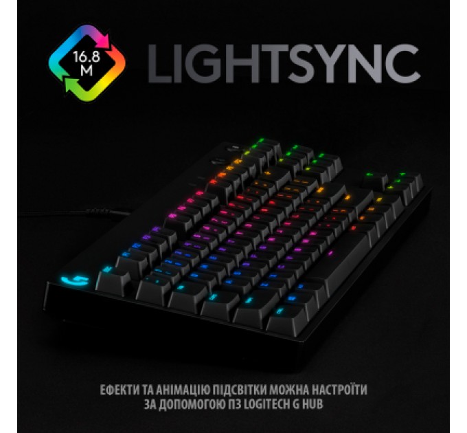 Клавіатура Logitech G PRO Mechanical Gaming USB UA Black (920-009392)