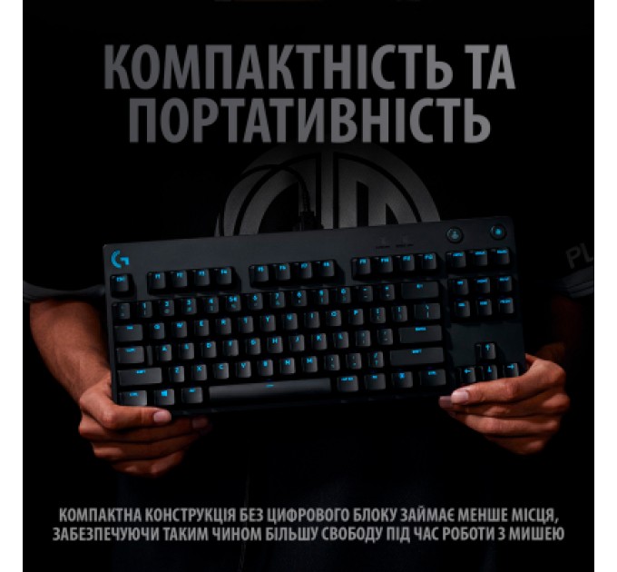 Клавіатура Logitech G PRO Mechanical Gaming USB UA Black (920-009392)