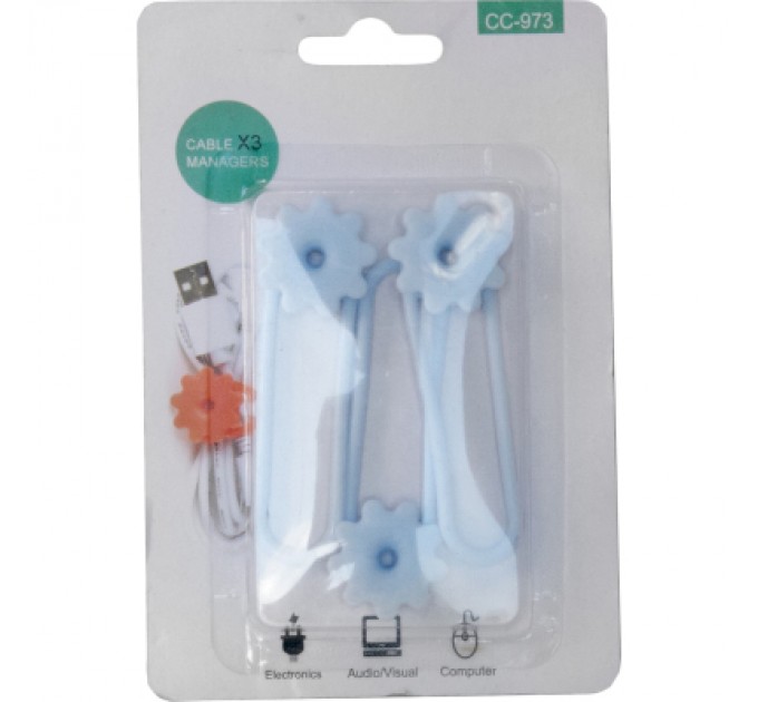 Extradigital Тримач для кабелю Extradigital CC-973 Cable Clips, Blue (KBC1805)