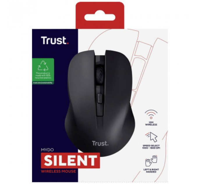 Мишка Trust Mydo Silent Wireless Black (25084)