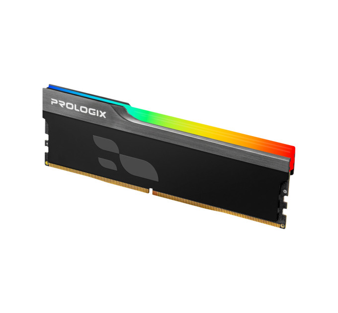Модуль пам`ятi DDR4 16GB/3200 Prologix Onyx Black RGB (PRO16GB3200YBR4)