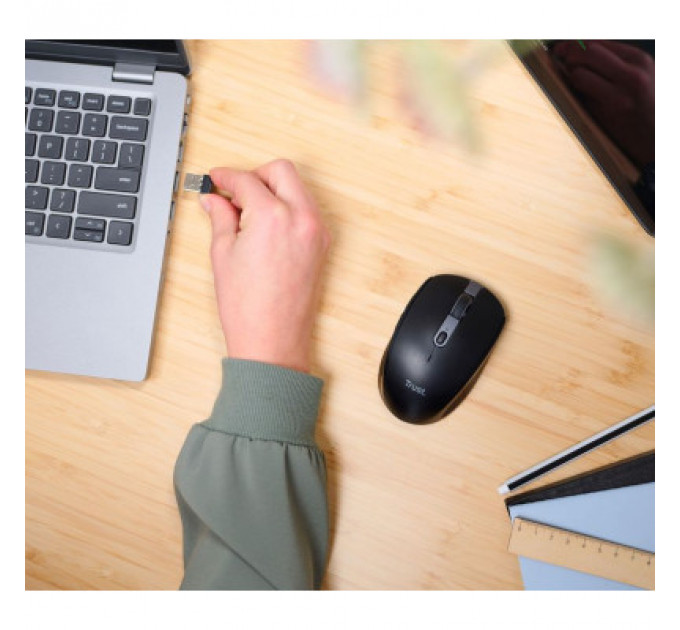 Мишка Trust Ozza compact Bluetooth/Wireless/USB-A Black (24819)