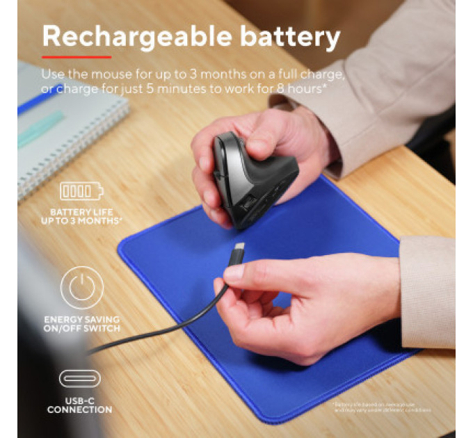 Мишка Trust Bayo 2 Ergonomic Wireless/USB-A Black (25145)
