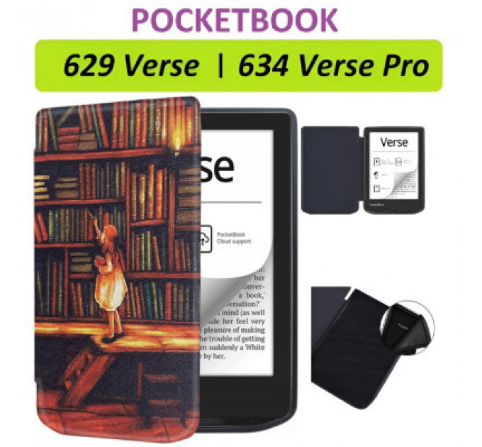 Чохол до електронної книги BeCover Smart Case PocketBook 629 Verse / 634 Verse Pro 6" Library Girl (710975)