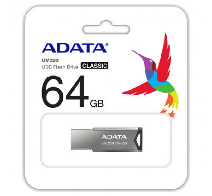 USB флеш накопичувач ADATA 64GB AUV 250 Black USB 2.0 (AUV250-64G-RBK)