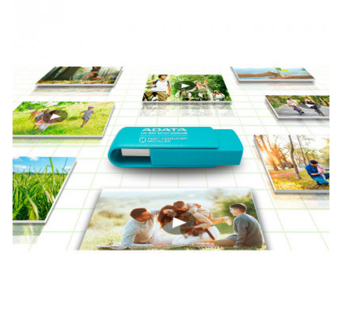 USB флеш накопичувач ADATA 256GB UC310 Eco Green USB 3.2 (UC310E-256G-RGN)