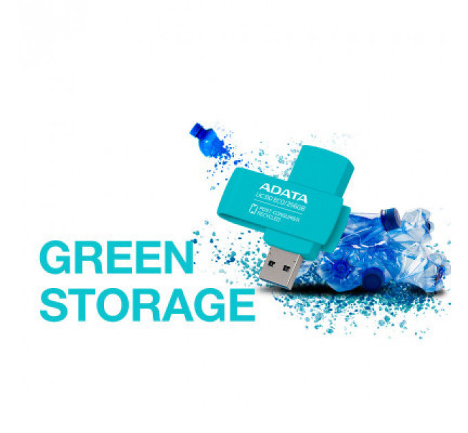 USB флеш накопичувач ADATA 256GB UC310 Eco Green USB 3.2 (UC310E-256G-RGN)