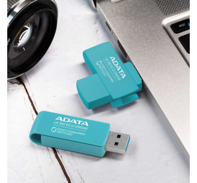 USB флеш накопичувач ADATA 256GB UC310 Eco Green USB 3.2 (UC310E-256G-RGN)