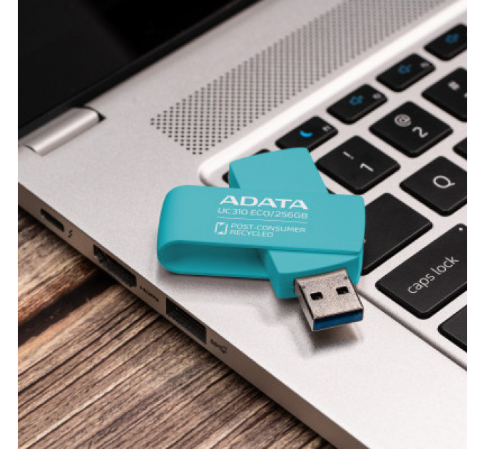USB флеш накопичувач ADATA 256GB UC310 Eco Green USB 3.2 (UC310E-256G-RGN)
