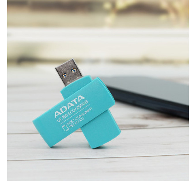 USB флеш накопичувач ADATA 256GB UC310 Eco Green USB 3.2 (UC310E-256G-RGN)