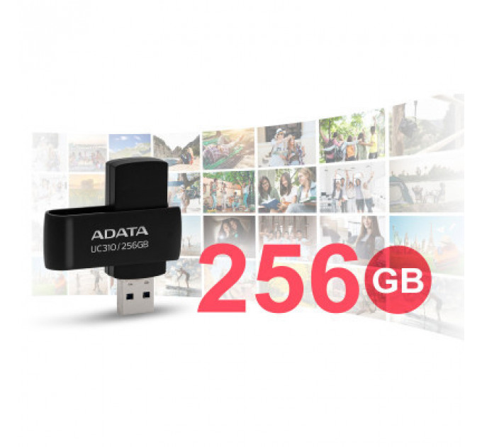 USB флеш накопичувач ADATA 32GB UC310 Black USB 3.0 (UC310-32G-RBK)