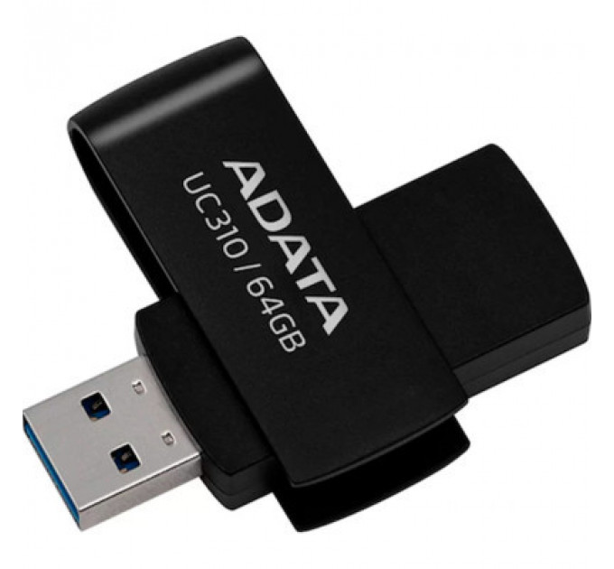 USB флеш накопичувач ADATA 64GB UC310 Black USB 3.0 (UC310-64G-RBK)