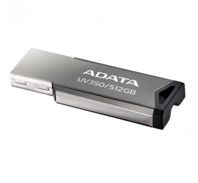 USB флеш накопичувач ADATA 512GB UV350 Metallic USB 3.2 (AUV350-512G-RBK)