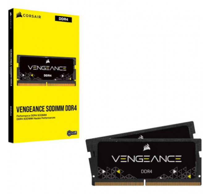 Модуль пам'яті для ноутбука SoDIMM DDR4 32GB (2x16GB) 3200 MHz Vengeance Corsair (CMSX32GX4M2A3200C22)