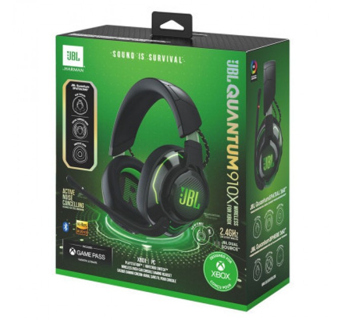 Навушники JBL Quantum 910X Wireless for Xbox Black (JBLQ910XWLBLKGRN)