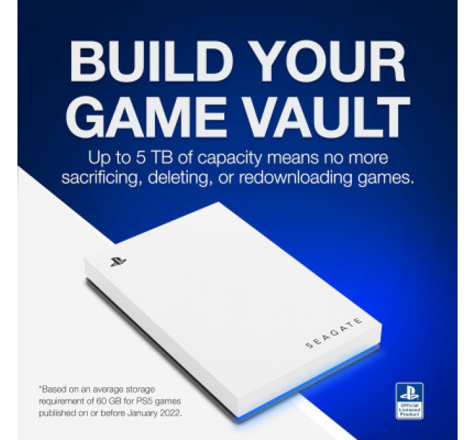 Зовнішній жорсткий диск 2.5" 5TB Game Drive for PlayStation 5 Seagate (STLV5000200)