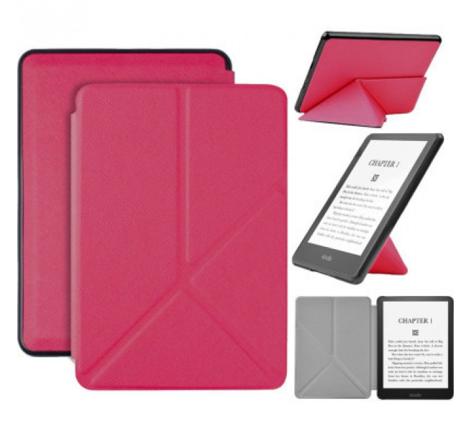 Чохол до електронної книги BeCover Ultra Slim Origami Amazon Kindle Paperwhite 11th Gen. 2021 Hot Pink (711057)