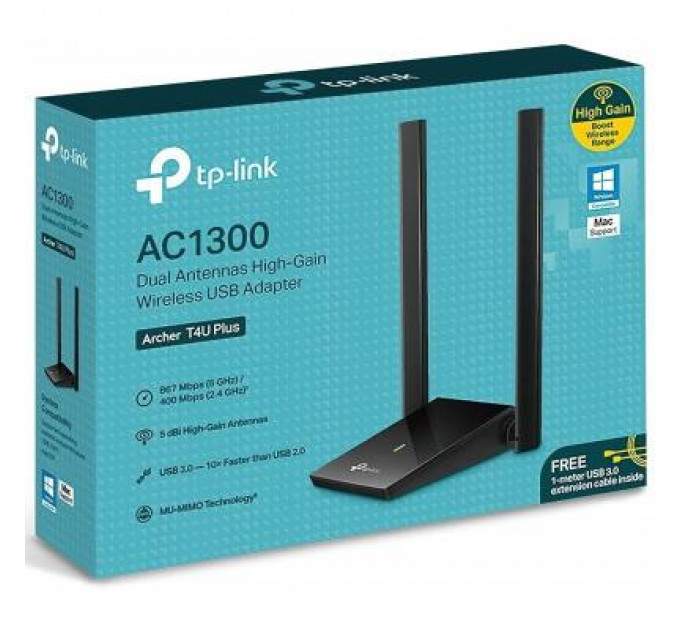 Мережева карта Wi-Fi TP-Link Archer T4U plus (ARCHER-T4U-PLUS)