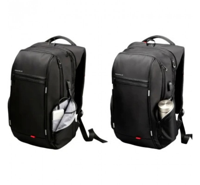 Рюкзак для ноутбука Tavialo 15.6" Smart TB20-1 black, 20л, 46х31х19см (TB20-124BL)