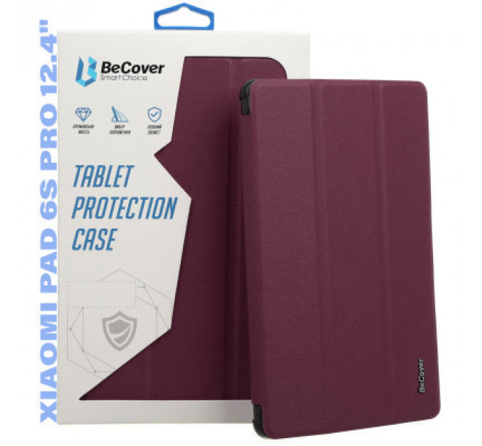 Чохол до планшета BeCover Smart Case Xiaomi Pad 6S Pro 12.4" Red Wine (711087)
