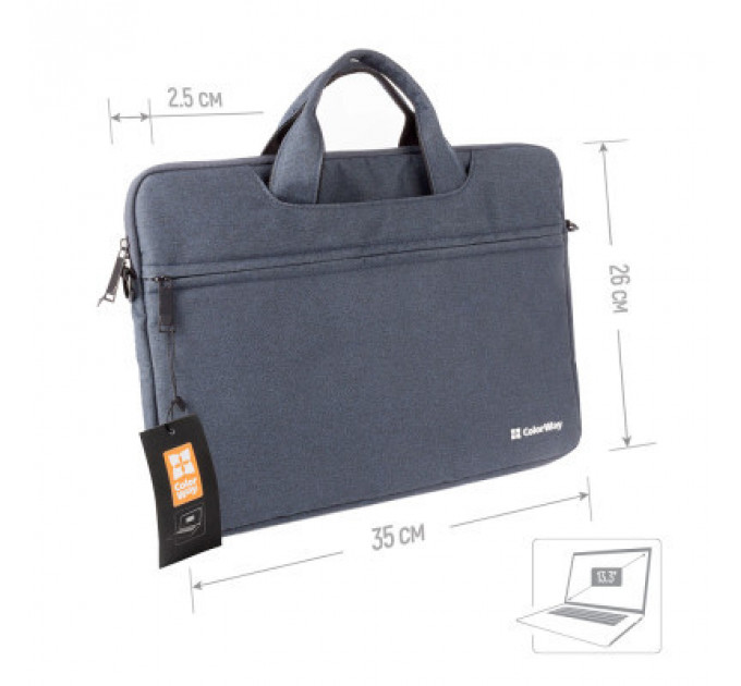 Сумка для ноутбука ColorWay 13.3" Casual Navy (CW-LBC133-NV)