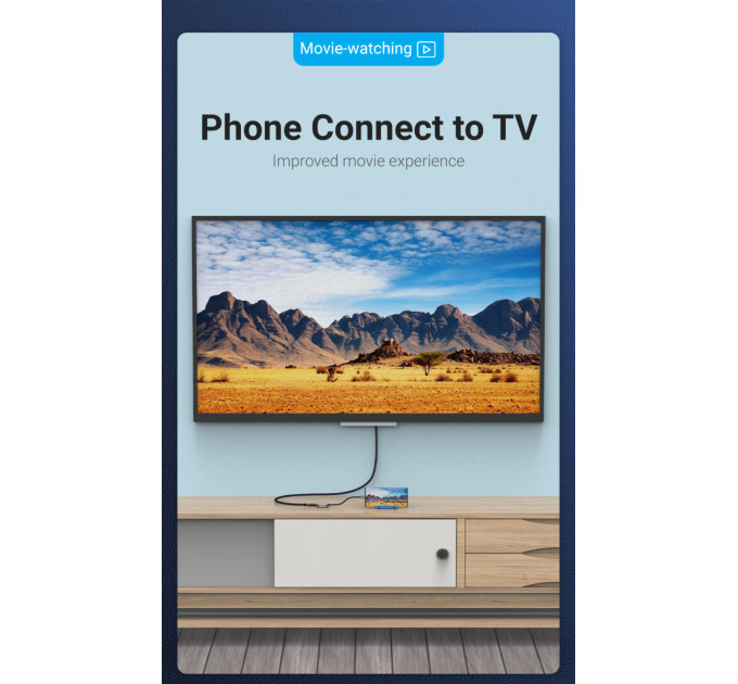 Vention Перехідник USB3.1 Type-C to HDMI (F) 4K 30HZ 0.15m Vention (TDEHB)