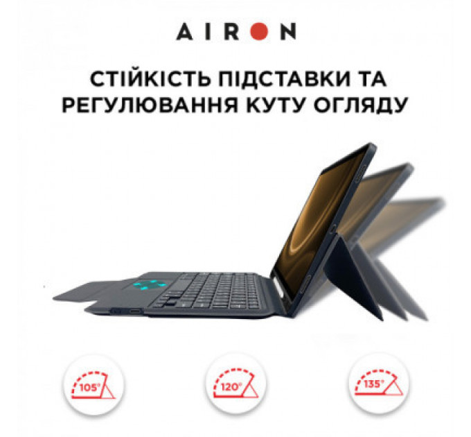 Чохол до планшета AirOn Premium Samsung Galaxy Tab S9 FE 10.9'' 2023 + Keyboard (4822352781114)