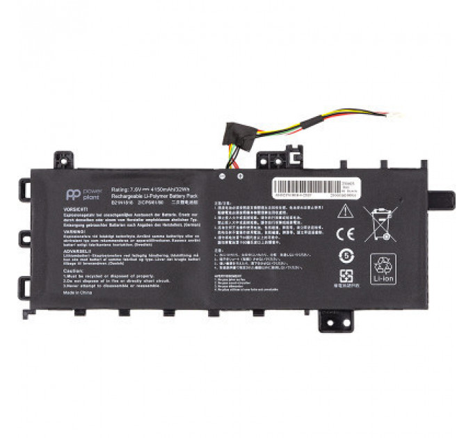 Акумулятор до ноутбука ASUS VivoBook 15 X512DA (B21N1818) 7.6V 4150mAh PowerPlant (NB431823)