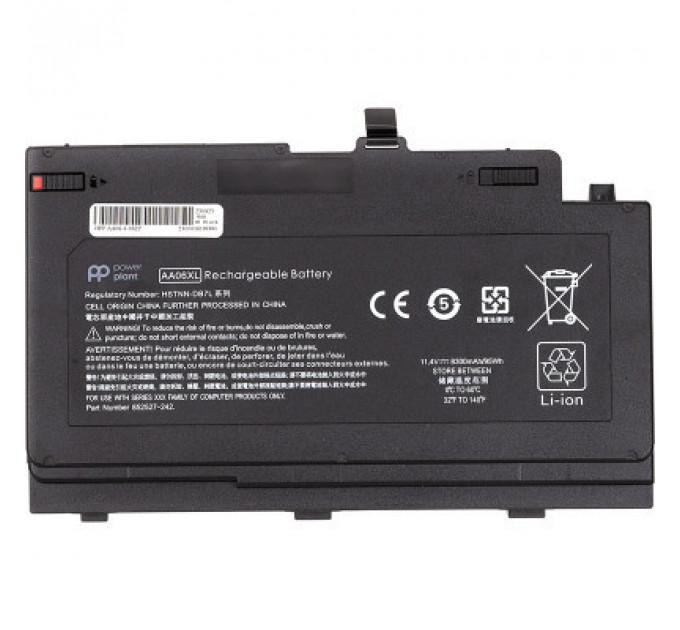 Акумулятор до ноутбука HP ZBook 17 G4 (AA06XL) 11.4V 8300mAh PowerPlant (NB462193)