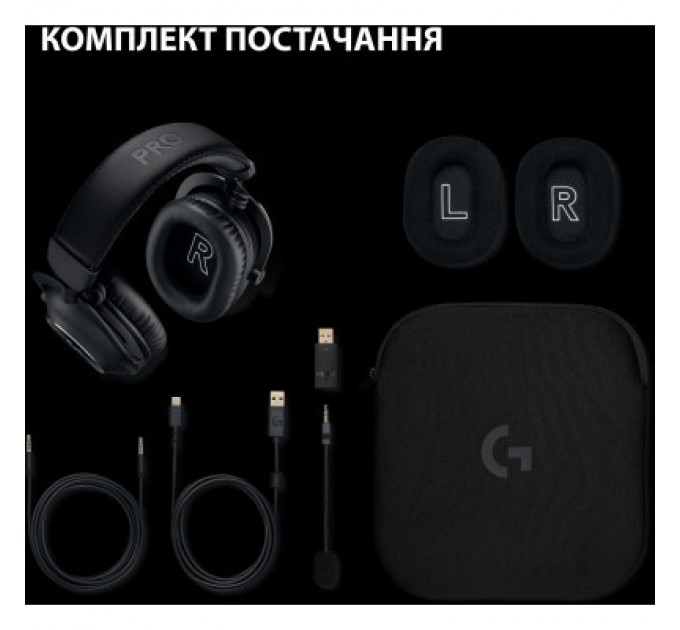 Навушники Logitech G Pro X 2 Lightspeed Wireless Black (981-001263)