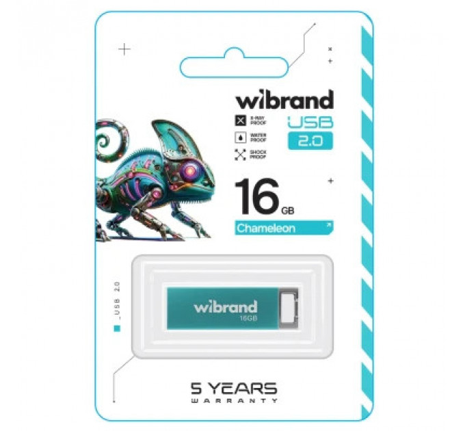 USB флеш накопичувач Wibrand 16GB Chameleon Light Blue USB 2.0 (WI2.0/CH16U6LU)