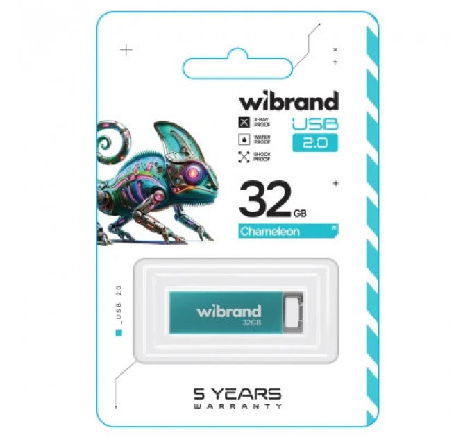 USB флеш накопичувач Wibrand 32GB Chameleon Light Blue USB 2.0 (WI2.0/CH32U6LU)