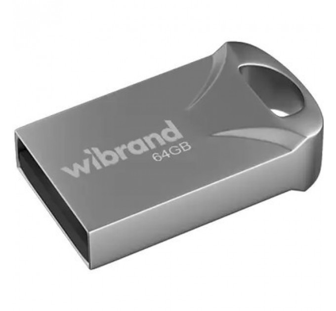 USB флеш накопичувач Wibrand 64GB Hawk Silver USB 2.0 (WI2.0/HA64M1S)