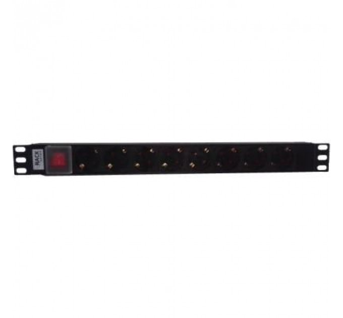 Силовий блок Hypernet 19" 8 розеток без кабеля с выкл. (SPP8-WC)