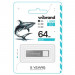USB флеш накопичувач Wibrand 64GB Shark Silver USB 2.0 (WI2.0/SH64U4S)