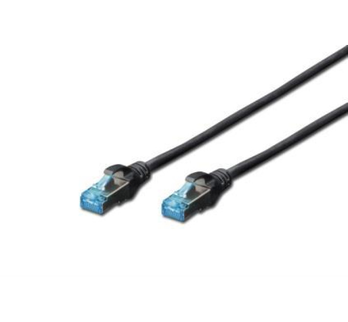 Digitus Патч-корд Digitus 1м, cat.5e, SF-UTP, AWG 26/7, black (DK-1531-010/BL)