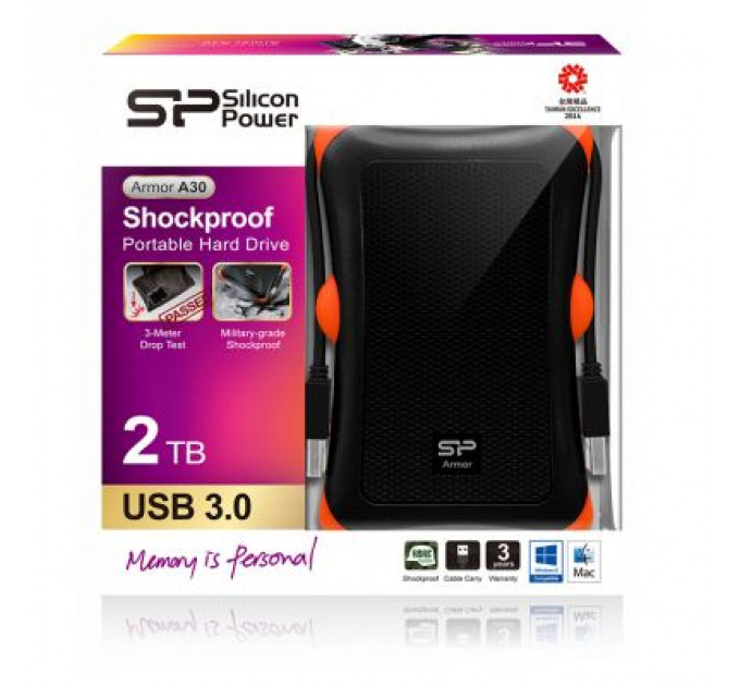 Зовнішній жорсткий диск 2.5" 2TB Silicon Power (SP020TBPHDA30S3K)