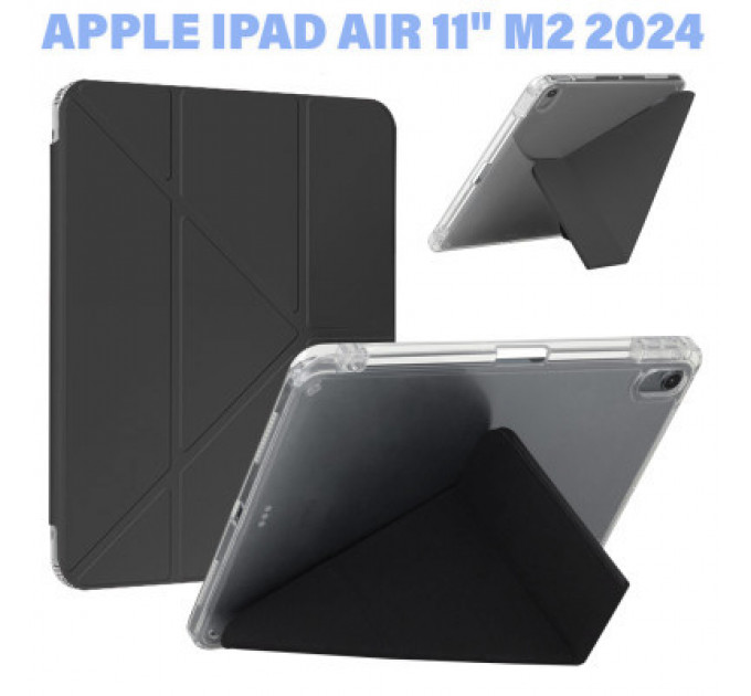 Чохол до планшета BeCover Ultra Slim Origami Transparent Apple iPad Air 11" M2 2024 Black (711389)