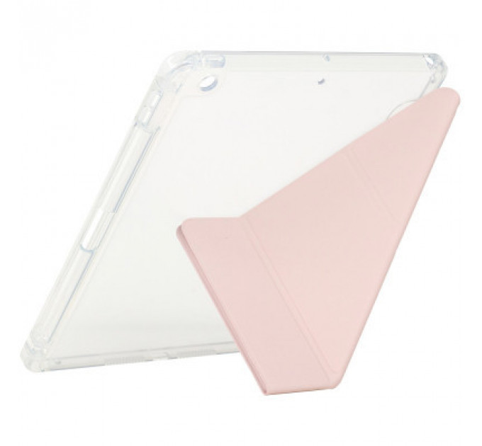 Чохол до планшета BeCover Ultra Slim Origami Transparent Apple Pencil Apple iPad 10.2 2019/2020/2021 Pink (711100)