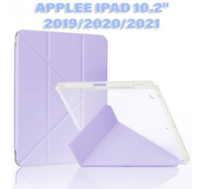 Чохол до планшета BeCover Ultra Slim Origami Transparent Apple Pencil Apple iPad 10.2 2019/2020/2021 Purple (711101)