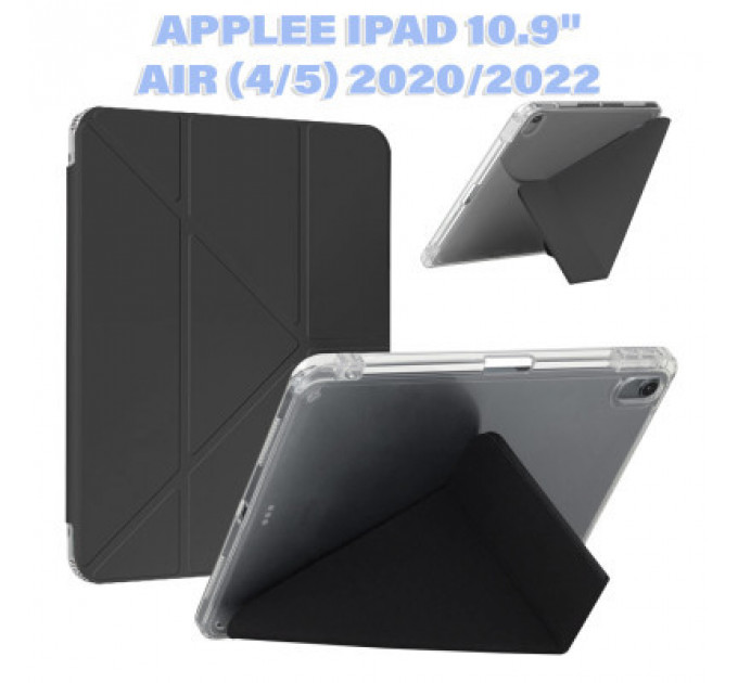Чохол до планшета BeCover Ultra Slim Origami Transparent Apple Pencil Apple iPad Air (4/5) 2020/2022 10.9" Black (711102)