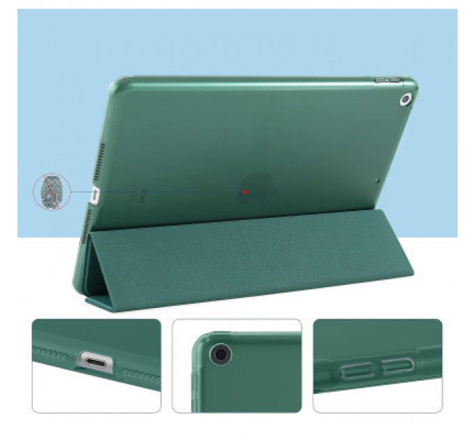 Чохол до планшета BeCover Tri Fold Hard Apple iPad 10.2 2019/2020/2021 Dark Green (709656) (709656)