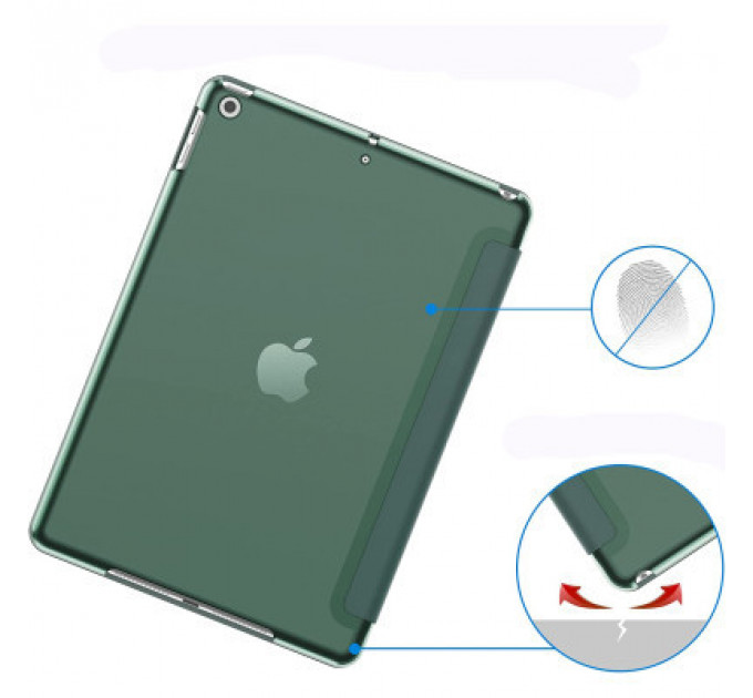 Чохол до планшета BeCover Tri Fold Hard Apple iPad 10.2 2019/2020/2021 Dark Green (709656) (709656)