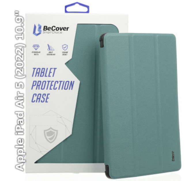 Чохол до планшета BeCover Tri Fold Hard Apple iPad Air (4/5) 2020/2022 10.9" Dark Green (709662) (709662)