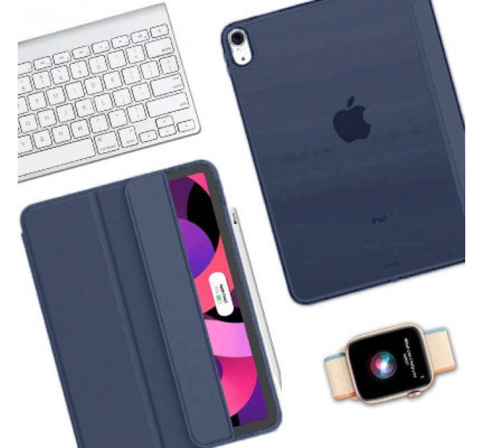 Чохол до планшета BeCover Tri Fold Hard Apple iPad Air (4/5) 2020/2022 10.9" Deep Blue (711128)