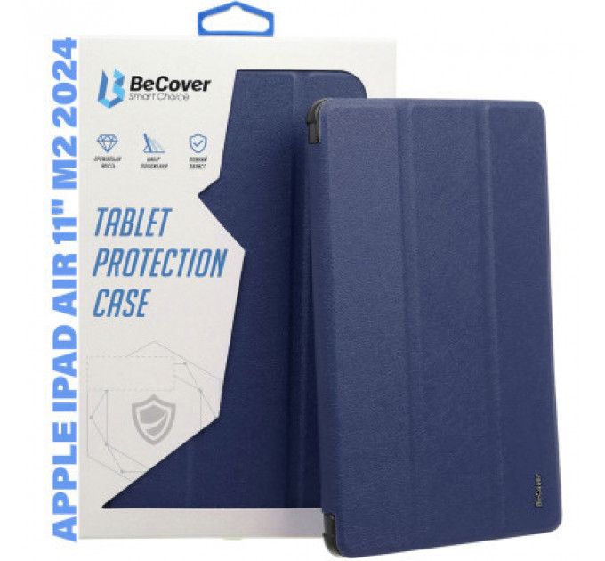 Чохол до планшета BeCover Tri Fold Hard Apple iPad Air 11" M2 2024 Deep Blue (711413)