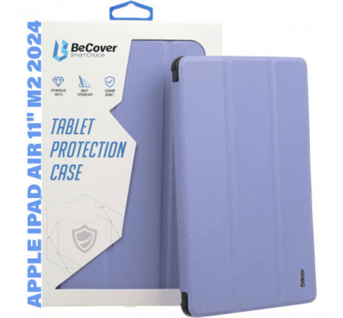 Чохол до планшета BeCover Tri Fold Hard Apple iPad Air 11" M2 2024 Purple (711417)