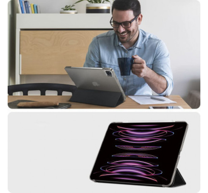 Чохол до планшета BeCover Tri Fold Hard Apple iPad Air 13" M2 2024 Black (711471)