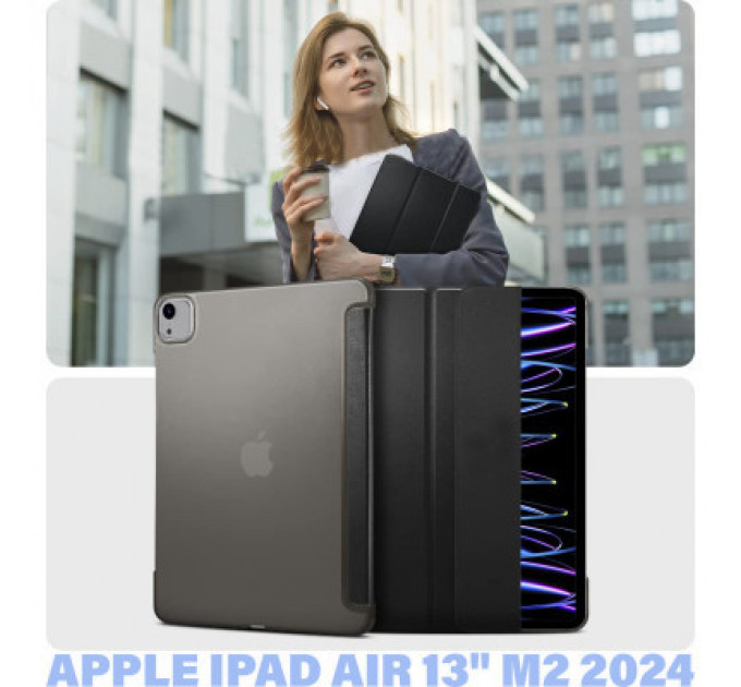 Чохол до планшета BeCover Tri Fold Hard Apple iPad Air 13" M2 2024 Black (711471)